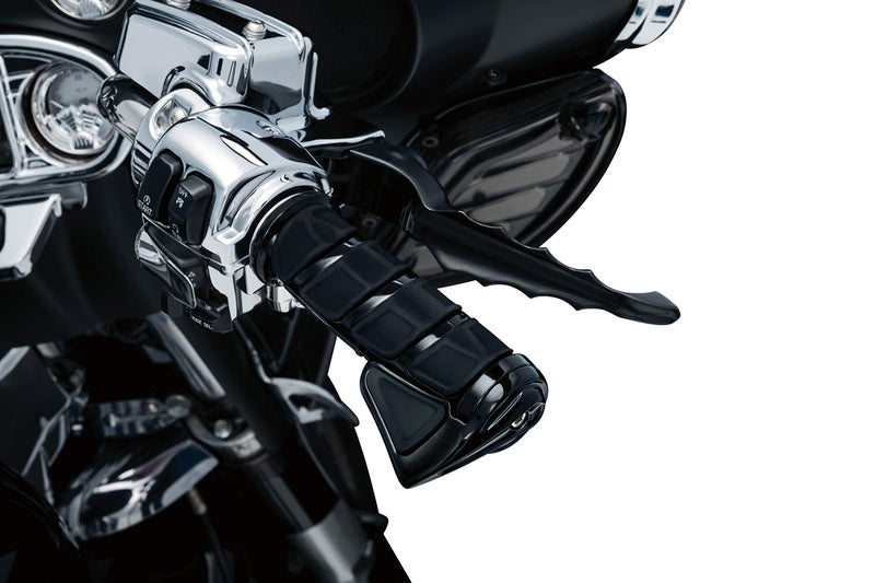 Kuryakyn 6355 Motorcycle Handlebar Accessory: Kinetic Throttle Boss, Universal Fit with Kuryakyn Kinetic Grips, Gloss Black, Pack of 1 - Image 3