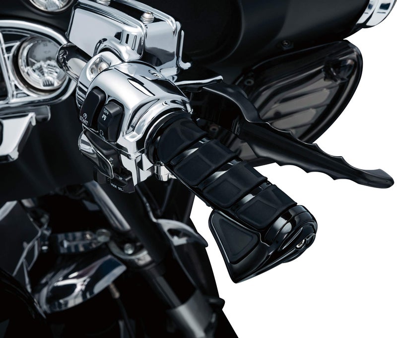 Kuryakyn 6355 Motorcycle Handlebar Accessory: Kinetic Throttle Boss, Universal Fit with Kuryakyn Kinetic Grips, Gloss Black, Pack of 1 - Image 2