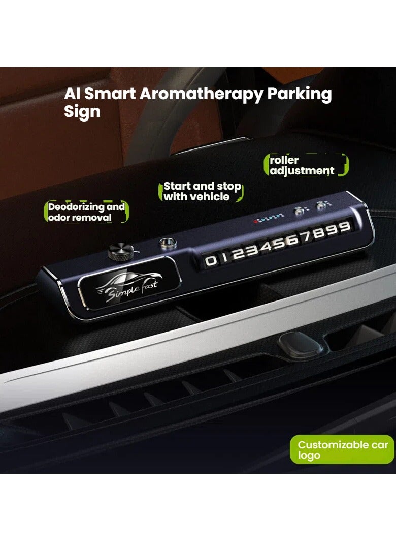 general Creative Parking Sign Aromatherapy Diffuser - Dual-Function Car Accessory Deodorizing & Refreshing Aroma Machine Temporary Parking Permit - Image 5