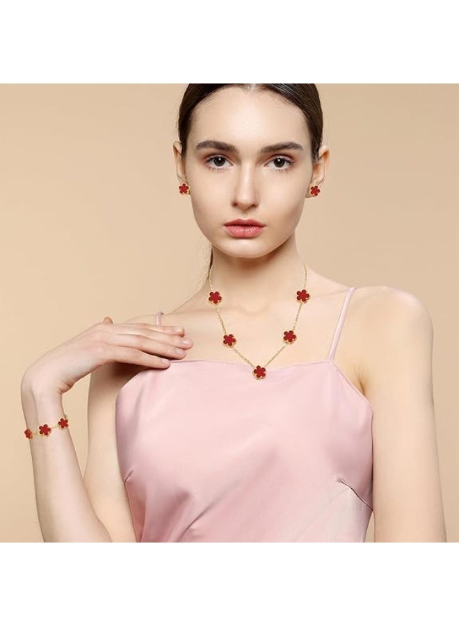 Fayrouz Jewellery Women's and girls' jewelry set, stainless steel, necklace, earrings, and adjustable bracelet, 3 pieces, from Fairuz Jewelry - Image 4