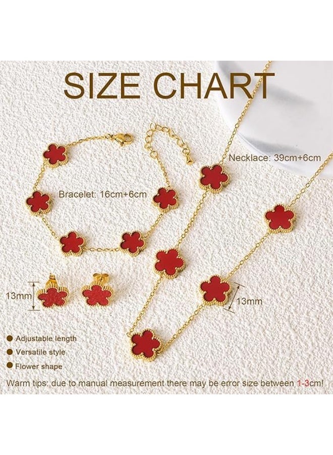 Fayrouz Jewellery Women's and girls' jewelry set, stainless steel, necklace, earrings, and adjustable bracelet, 3 pieces, from Fairuz Jewelry - Image 2