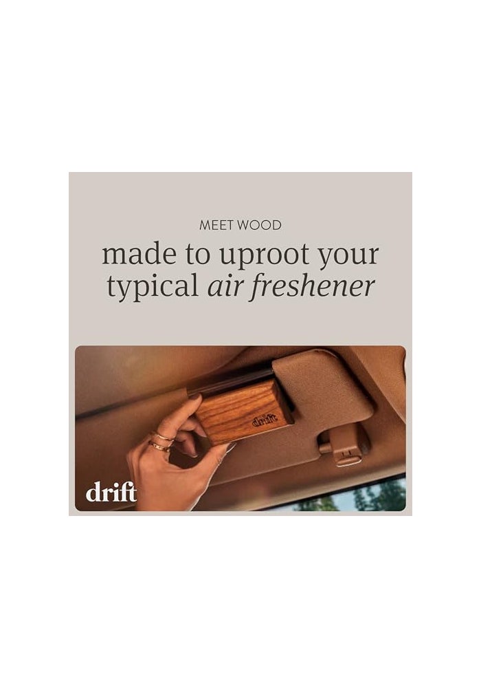 Drift Car Air Freshener Starter Kit Wooden Deodorizer Vehicle Odor Remover Auto Scent Diffuser LongLasting Car Freshening Amber 3 Pack CLIP INCLUDED - Image 3