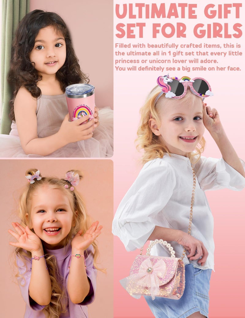 Trabuono Unicorn Gifts for Girls, 8 Wrapped Christmas Birthday Gifts Set w/Positive Affirmation Cards & Empower Challenge, Unicorn Toy Tween Teen Girl Gifts Trendy Stuff for 4 5 6 7 8 9 10 11 12 Year Old Girl - Image 5
