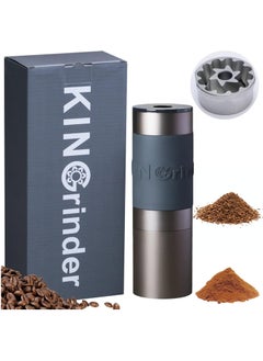 KINGrinder K2 Manual Hand Coffee Grinder with Bent Handle for French Press, Drip, Espresso with Assembly Consistency Stainless Steel Conical Burr Mill, 25g Capacity
