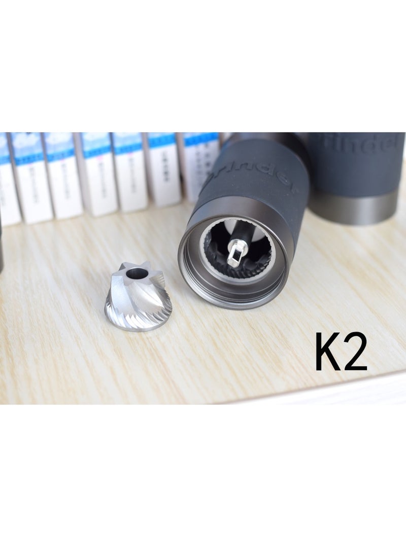 Generic - KINGrinder K2 Manual Hand Coffee Grinder with Bent Handle for French Press, Drip, Espresso with Assembly Consistency Stainless Steel Conical Burr Mill, 25g Capacity - Image 1