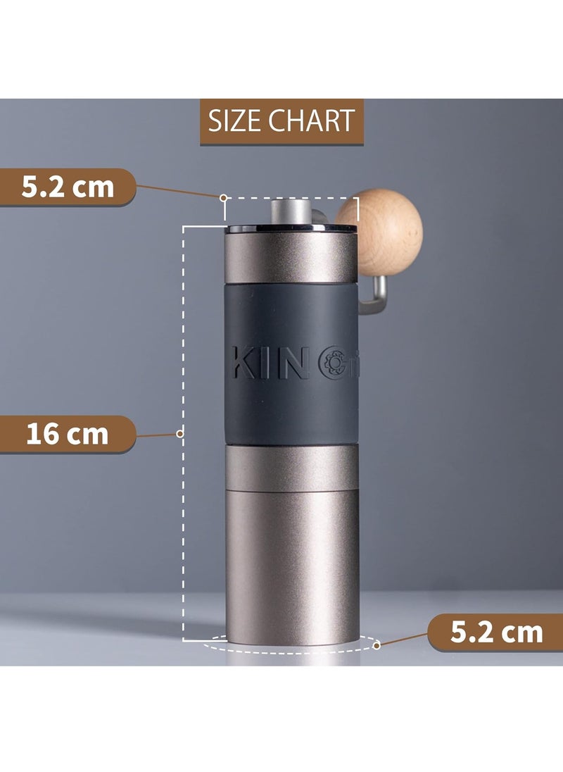 Generic - KINGrinder K2 Manual Hand Coffee Grinder with Bent Handle for French Press, Drip, Espresso with Assembly Consistency Stainless Steel Conical Burr Mill, 25g Capacity - Image 1
