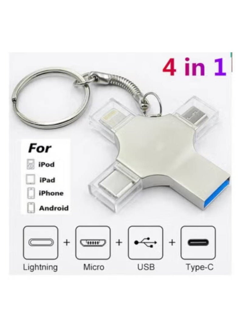 4 in 1 Type C OTG USB Flash Drive 256GB USB 30 Pendrive for iPhone Android PC