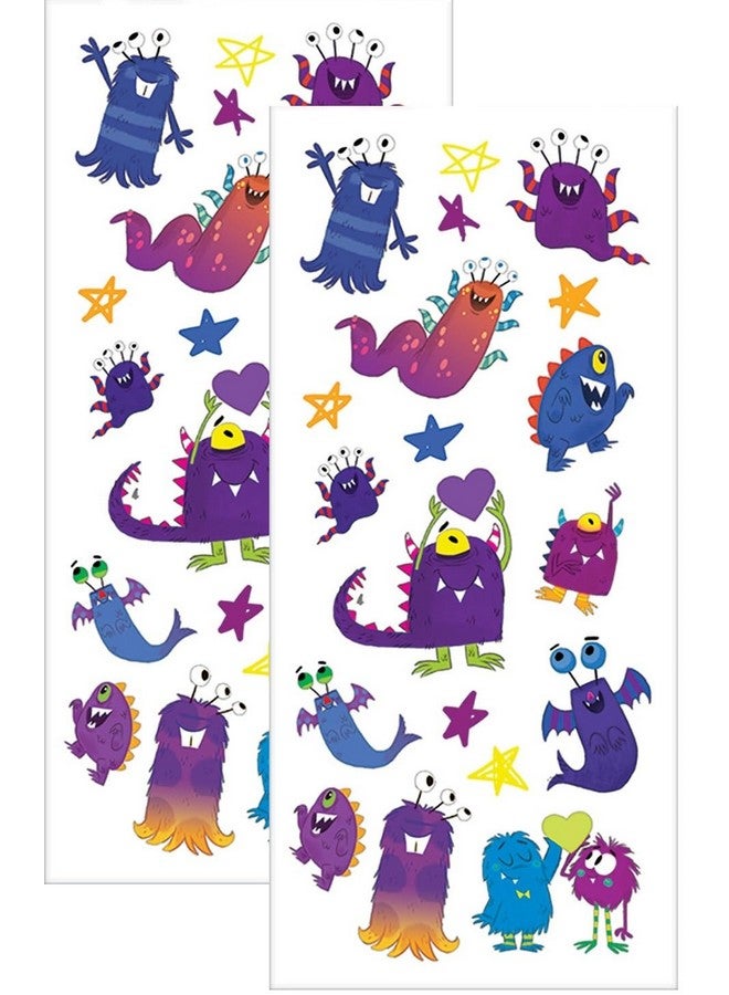 Playhouse Grape Scented Scratch & Sniff Sticker Sheets for Crafts, Trading & Collecting - Silly Monsters - Image 1
