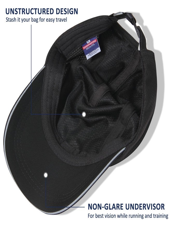 جادمكيندز قبعة جري نسائية من GADIEMKENSD، مصنوعة من البوليستر بنسبة 100%، تتميز بتهوية ممتازة، وخفيفة الوزن، وعاكسة للضوء، ومناسبة للارتداء اليومي، ومناسبة للتمارين الرياضية، والجولف، والمشي لمسافات طويلة، والشاطئ، والنادي الرياضي، باللون الأسود. - Image 3