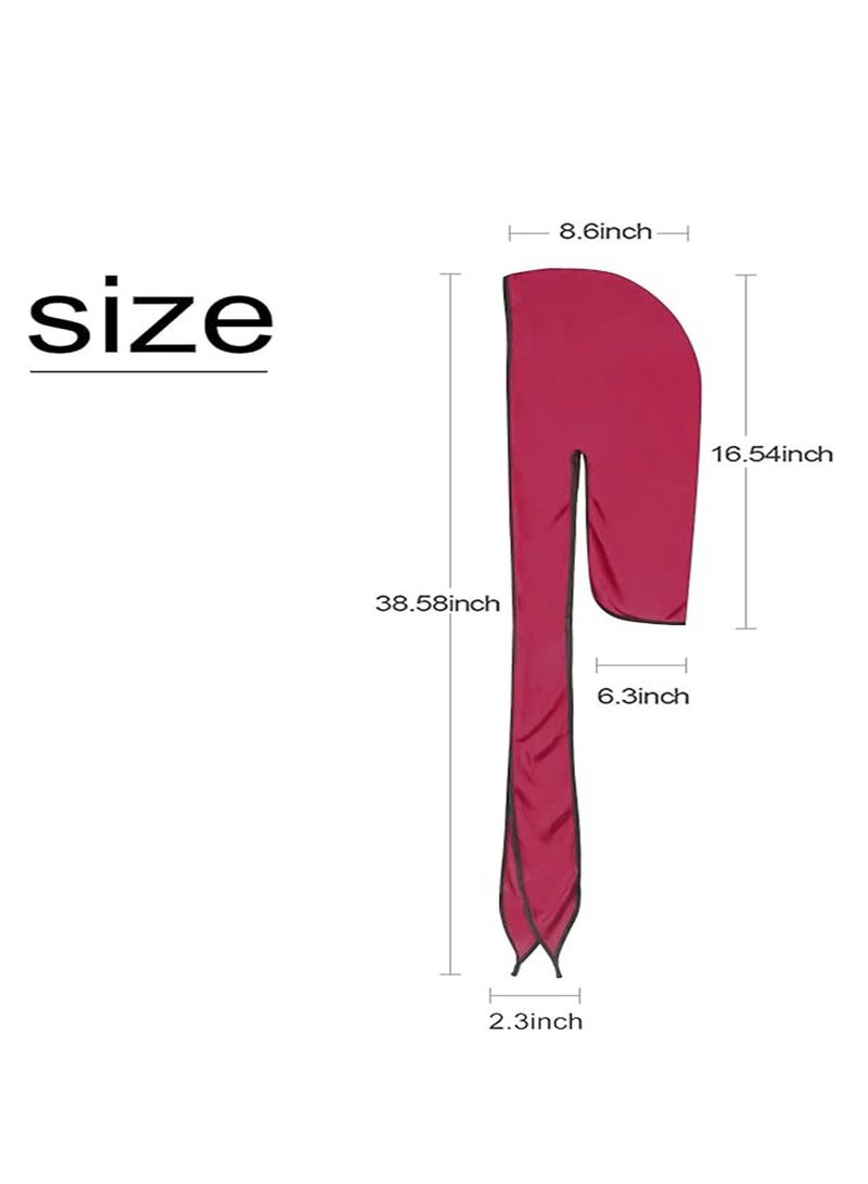 RATSAW 3 Pack Long Tail Head Wrap Waves Silky Pirate Caps - Image 2