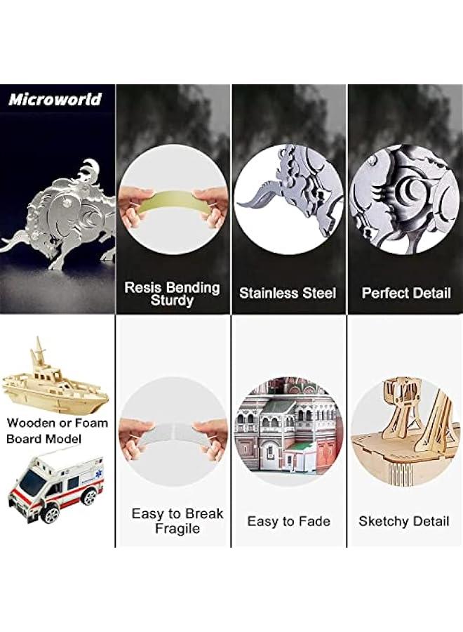 3D Metal Puzzle Cow Model Kit, Mechanical Metal Model Kits, 3D Puzzles to Build for Adults Brain Teaser Puzzles Toys, DIY Animal Art Craft Decoration - Image 2