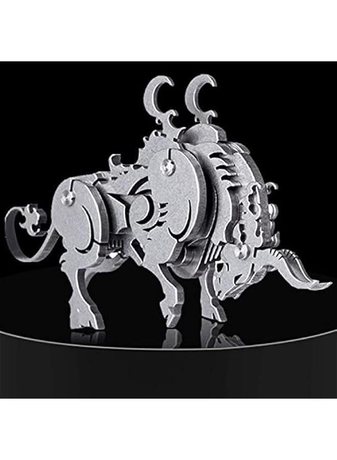 3D Metal Puzzle Cow Model Kit, Mechanical Metal Model Kits, 3D Puzzles to Build for Adults Brain Teaser Puzzles Toys, DIY Animal Art Craft Decoration - Image 1