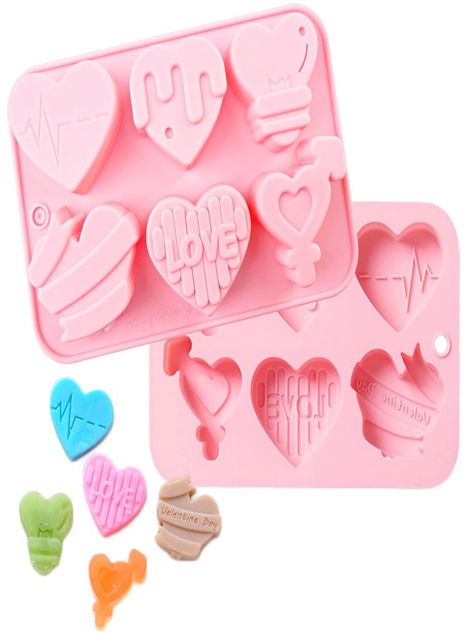 LEGACYCART Chocolate Moulds-1Pack 6-Cavity Silicone Chocolate Mold-Heart-Shaped Cake Chocolate Making Mould for Valentine's Day&Wedding&Birthday. - Image 1