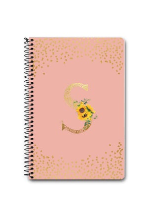 Designer A5 Spiral Notebook Memo Notepad Journal - Custom Monogram Initial Letter Mandala Floral Pattern Alphabet - S - Rose Pink - pzsku/ZC6BEFA1DCDD70EE5A209Z/45/_/1676547669/7c436c44-0f24-4601-a44e-3b577926aed4