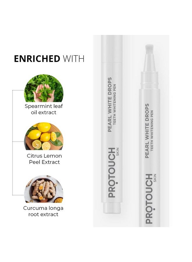 ProTouch Pearl White Drops | Teeth Whitening Pen Gel | Whiter Teeth & Fresher Breath For A Brighter Smile On-The-Go | Enamel Safe| For Men & Women (Pack Of 1) - Image 3