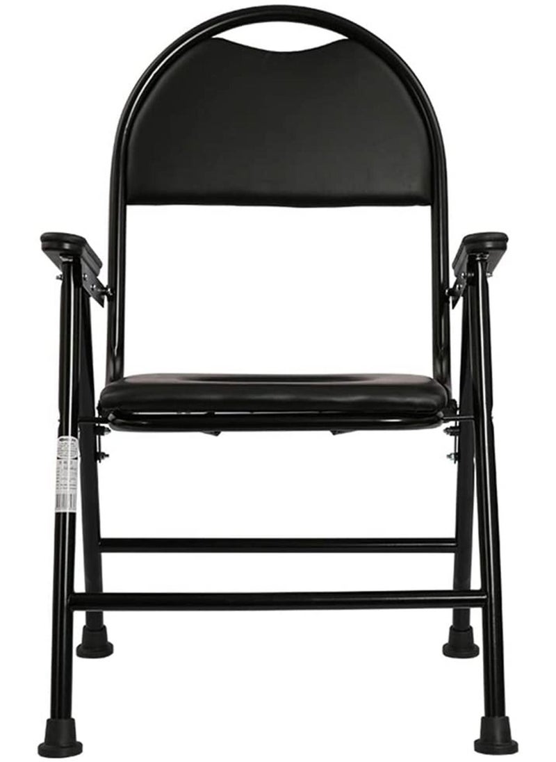 Generic - A bathroom chair for people with special needs and the elderly, with a foldable safety frame and cover - Image 1
