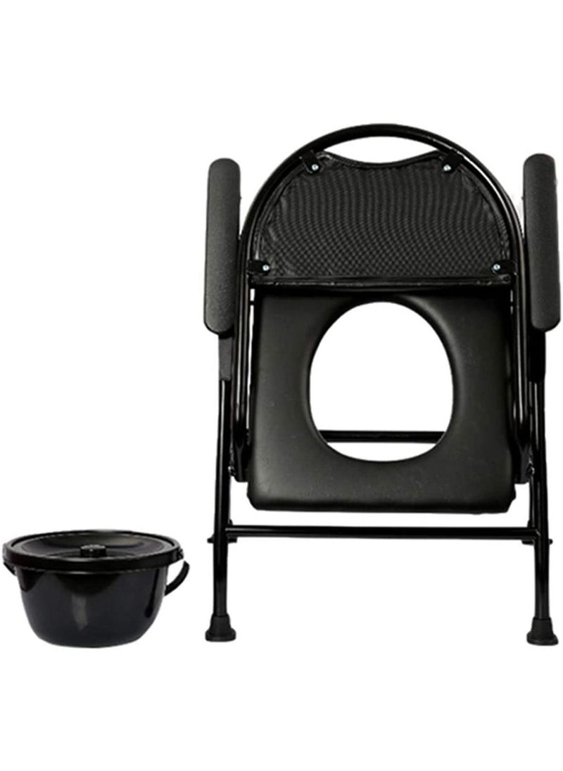 Generic - A bathroom chair for people with special needs and the elderly, with a foldable safety frame and cover - Image 1