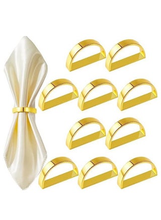 Napkin Rings, 10Pcs Gold Stainless Steel Napkin Ring Holders, Modern Design Ring Holder Metal Semicircle Serviette Buckles Metallic Adornment, for Table Settings Kitchen Dinner Party Wedding - pzsku/ZC6BF0B73A05DAE1323DBZ/45/_/1724061591/a919d3de-ebce-438c-971b-1bf610e50256