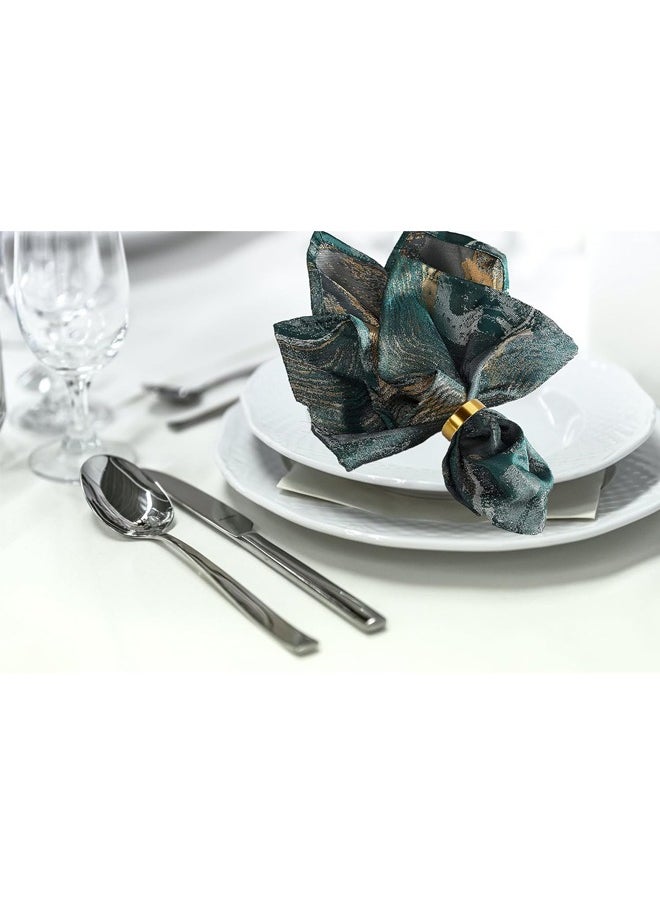 Napkin Rings, 10Pcs Gold Stainless Steel Napkin Ring Holders, Modern Design Ring Holder Metal Semicircle Serviette Buckles Metallic Adornment, for Table Settings Kitchen Dinner Party Wedding