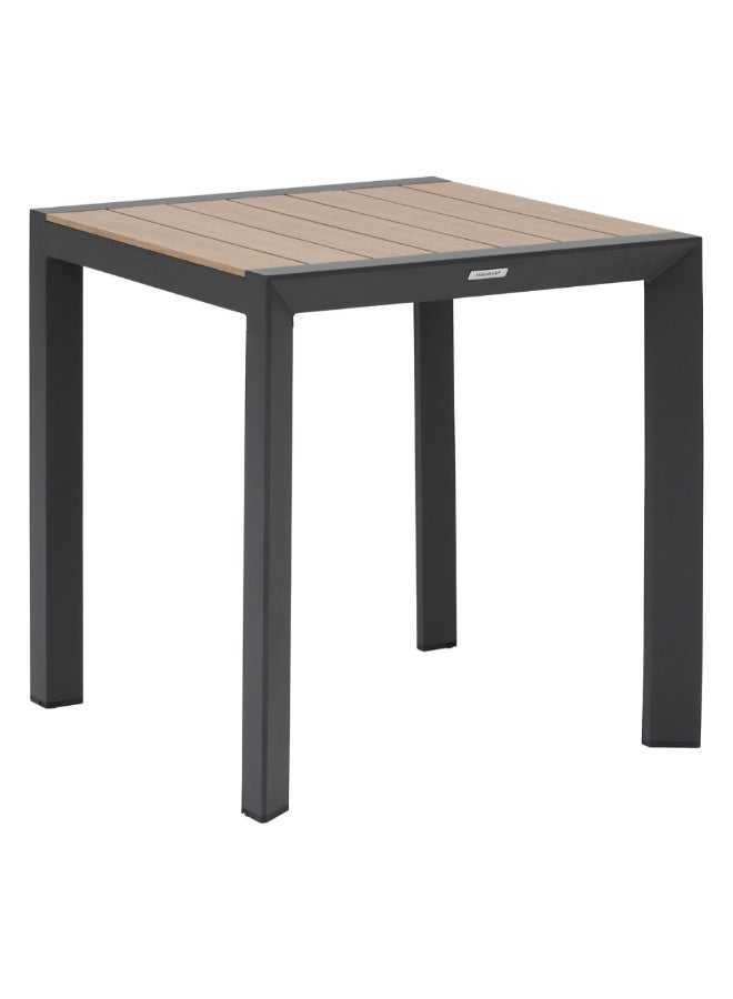 Hesperide Evasion Wood-Effect Square Shaped Garden Table Brown and Graphite 75 x 70 x 70 cm 205008 - Image 1