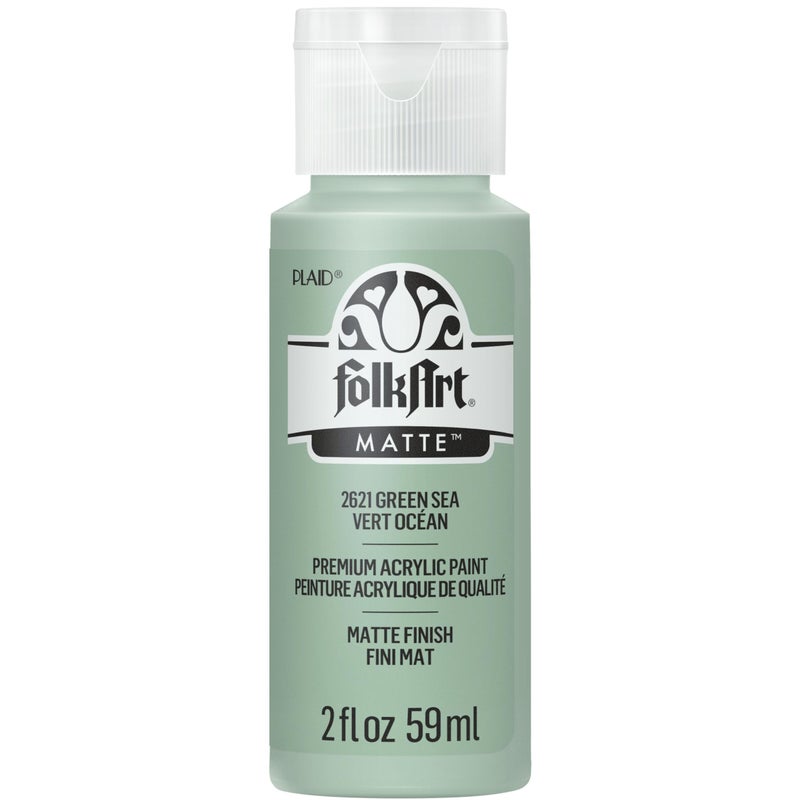 FolkArt Acrylic Paint in Assorted Colors (2 oz), 2621, Green Sea - Image 1