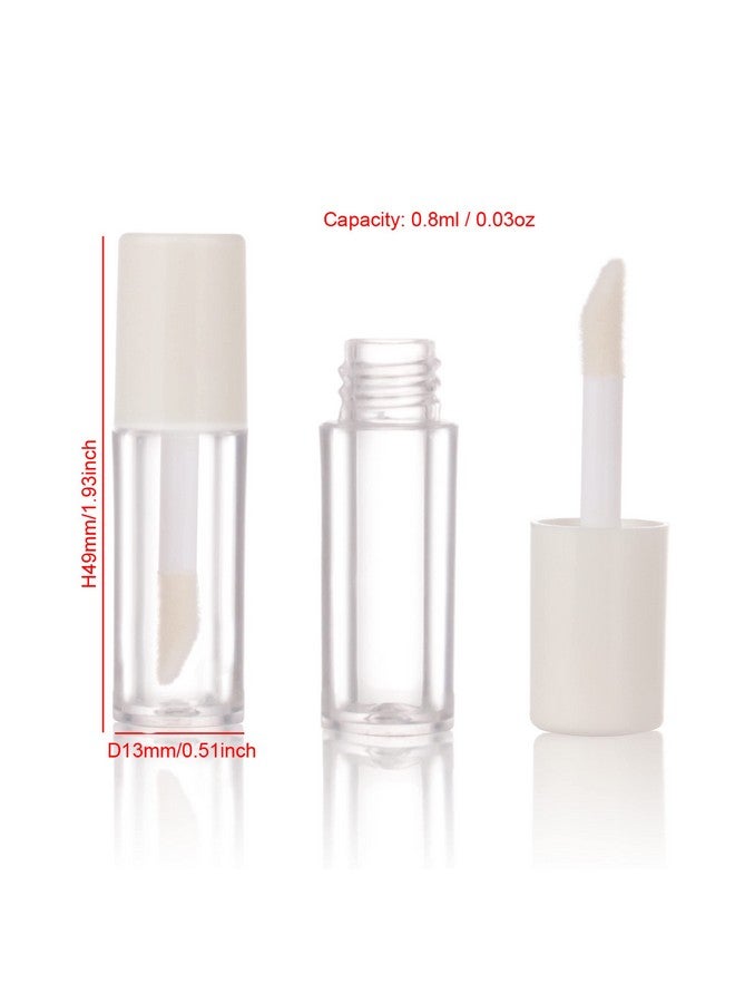 COSIDEA 10Pcs Empty White 0.8Ml Mini Lip Gloss Tubes Sample Size Lipgloss Containers For Sample Sack Lip Oil Diy - Image 2