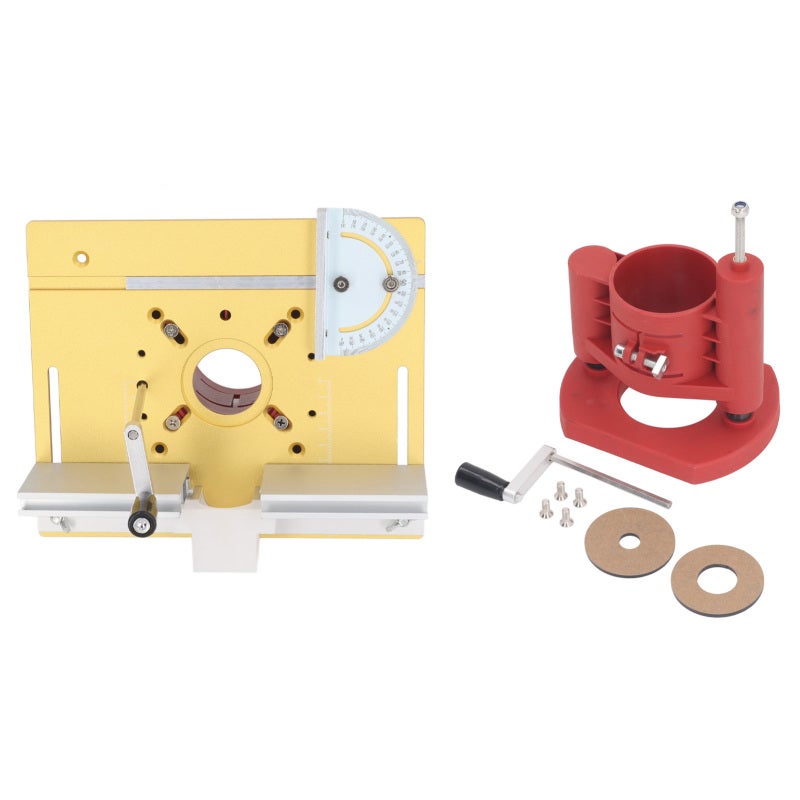 Router Lift Kit: 63.8‑65.5mm Clamping Range 46mm Lift Height, Aluminum Alloy Wear‑Resistant Insert Plate - Precise Control Woodworking Flip Board for Woodworking Bench & Router Machines - Image 1
