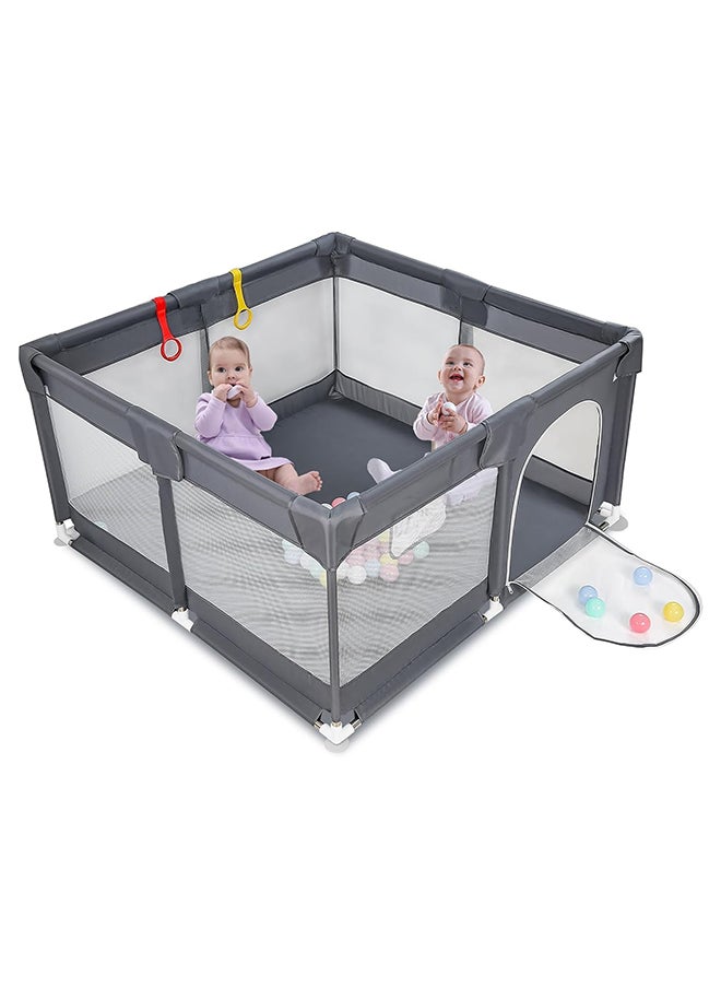 SKY-TOUCH Baby Extra Large Playard, Grey, 150 X 180 CM  - Image 2