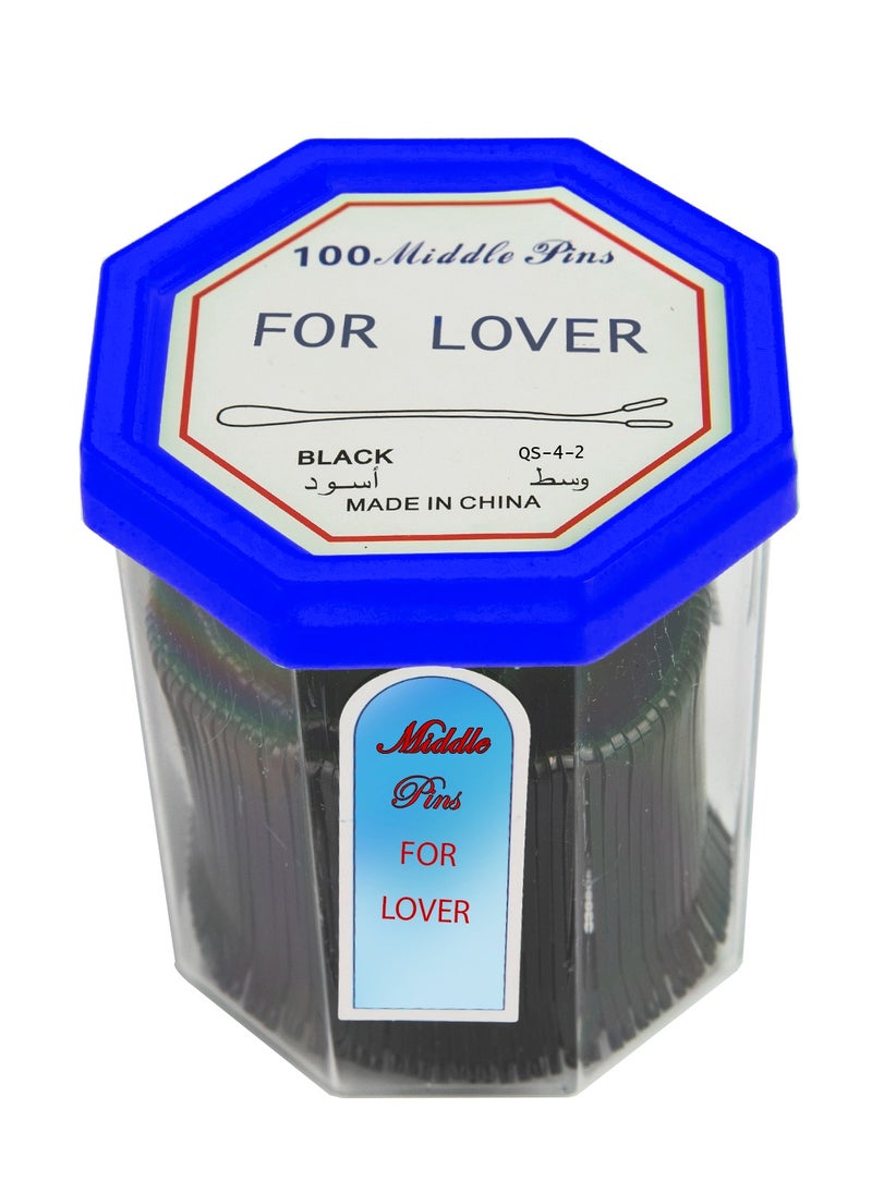 FOR LOVER Bobby Pins Set Black  medium100pcs (Color may vary)  - Image 3