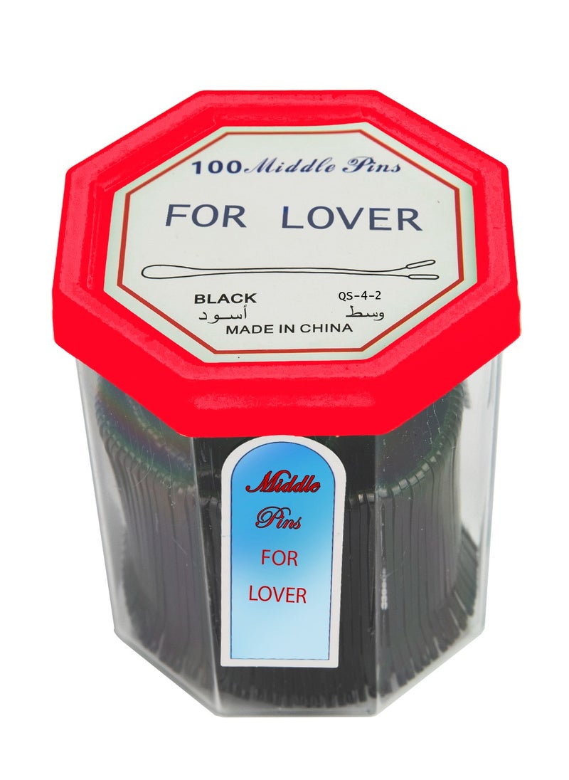FOR LOVER Bobby Pins Set Black  medium100pcs (Color may vary)  - Image 5