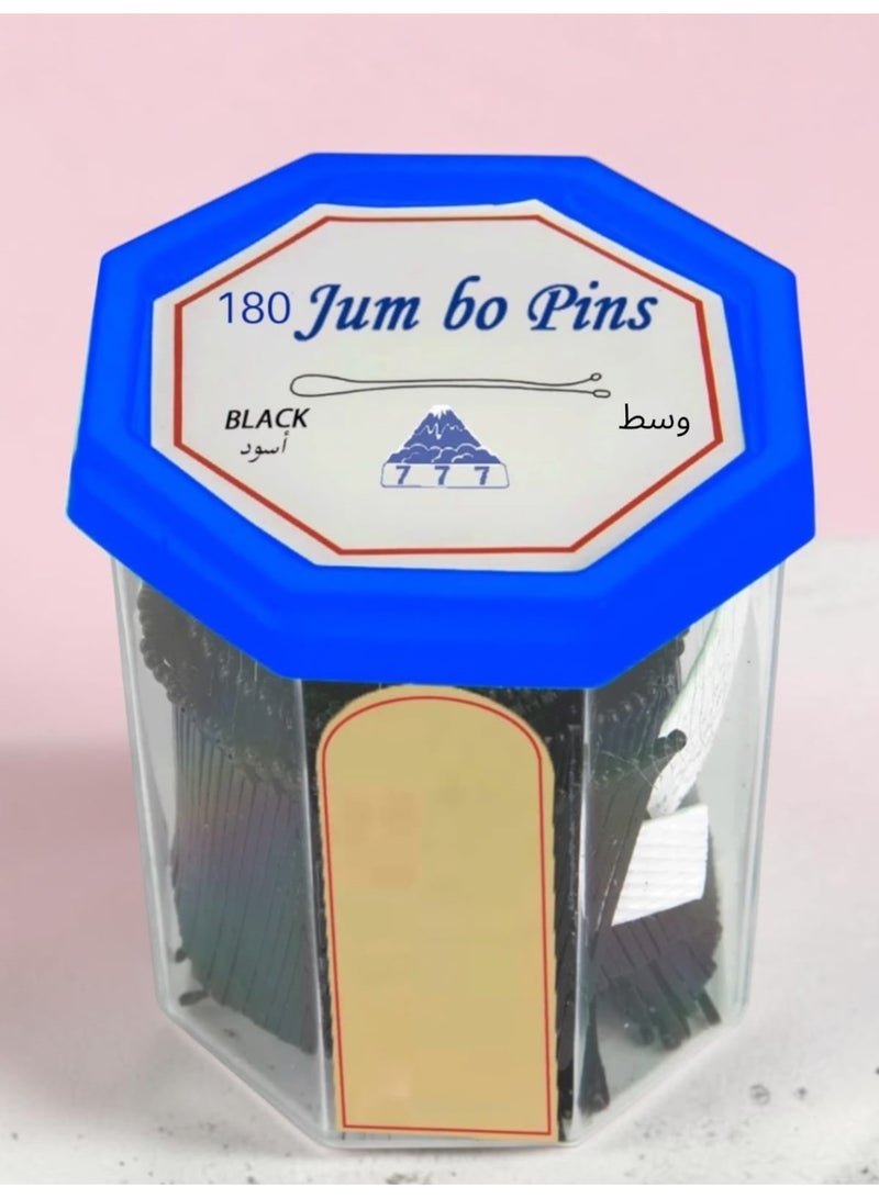 Middle Pins Set Black  medium100pcs (Color may vary) - Image 1