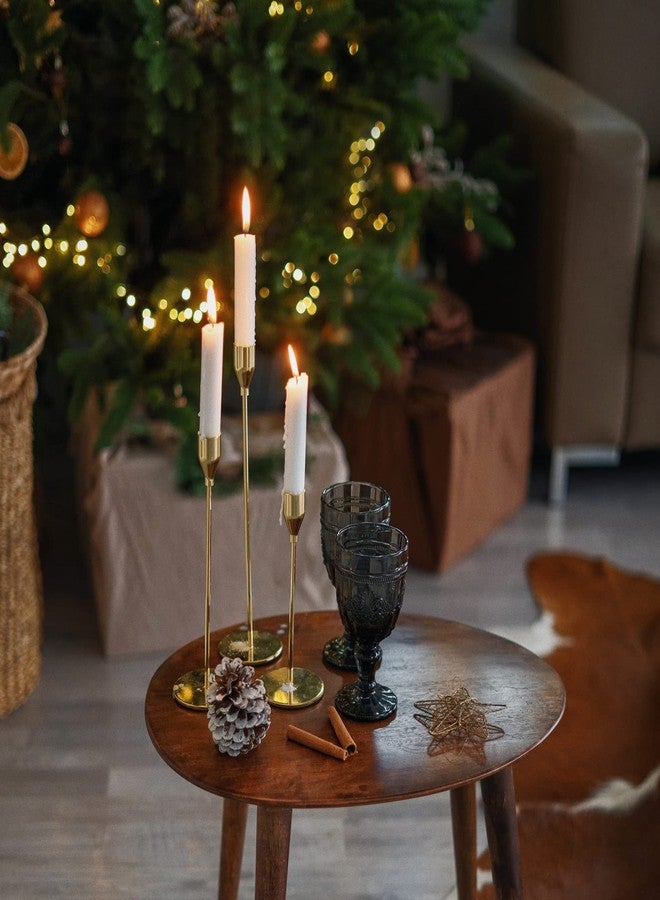 SUJUN Gold Candle Holders 6Pcs/ 2 Set - Elegant Metal Candlestick Holders for 3/4 InchTaper & LED Candles, Weddings, Parties, Home Decor - Decorative Centerpieces for Table, Mantle, Fireplace - Image 5