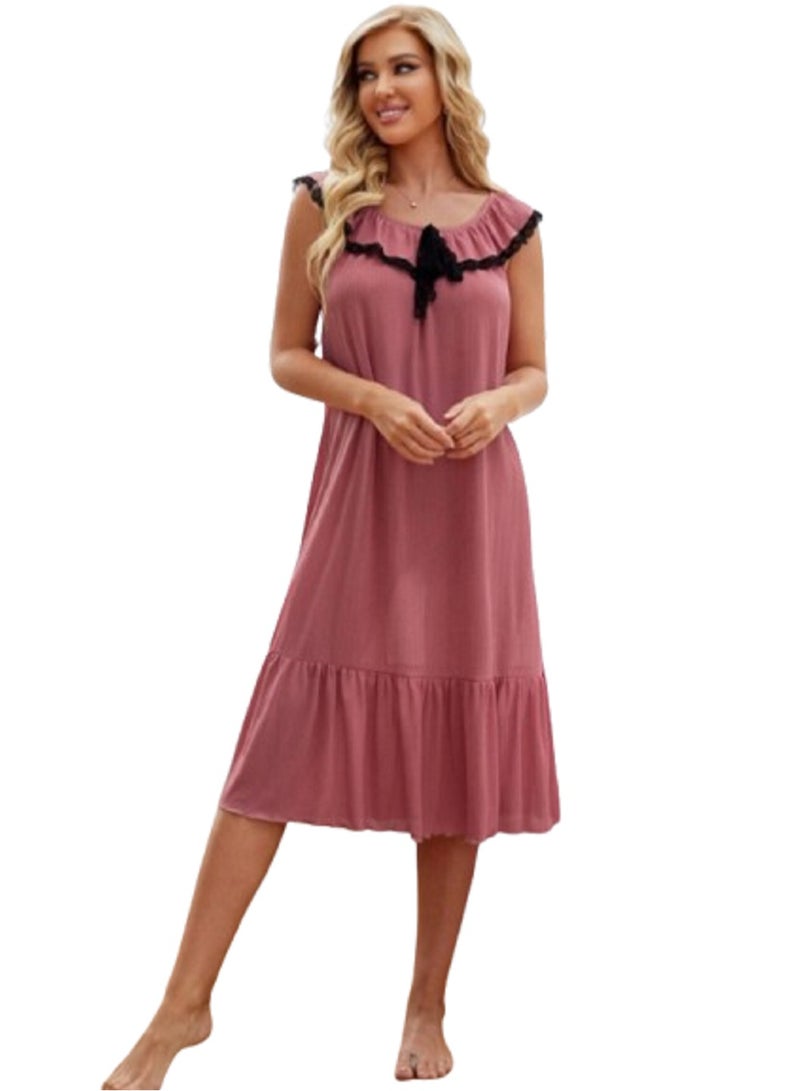 Women’s Nightgown Sleeveless Long Solid  - Image 1