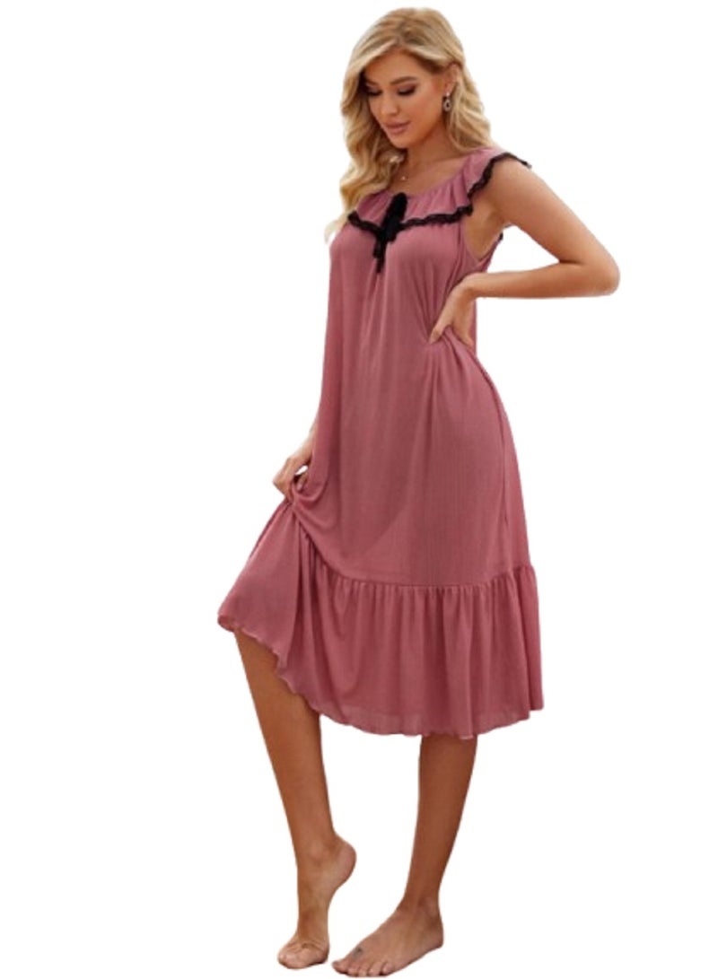 Women’s Nightgown Sleeveless Long Solid  - Image 3