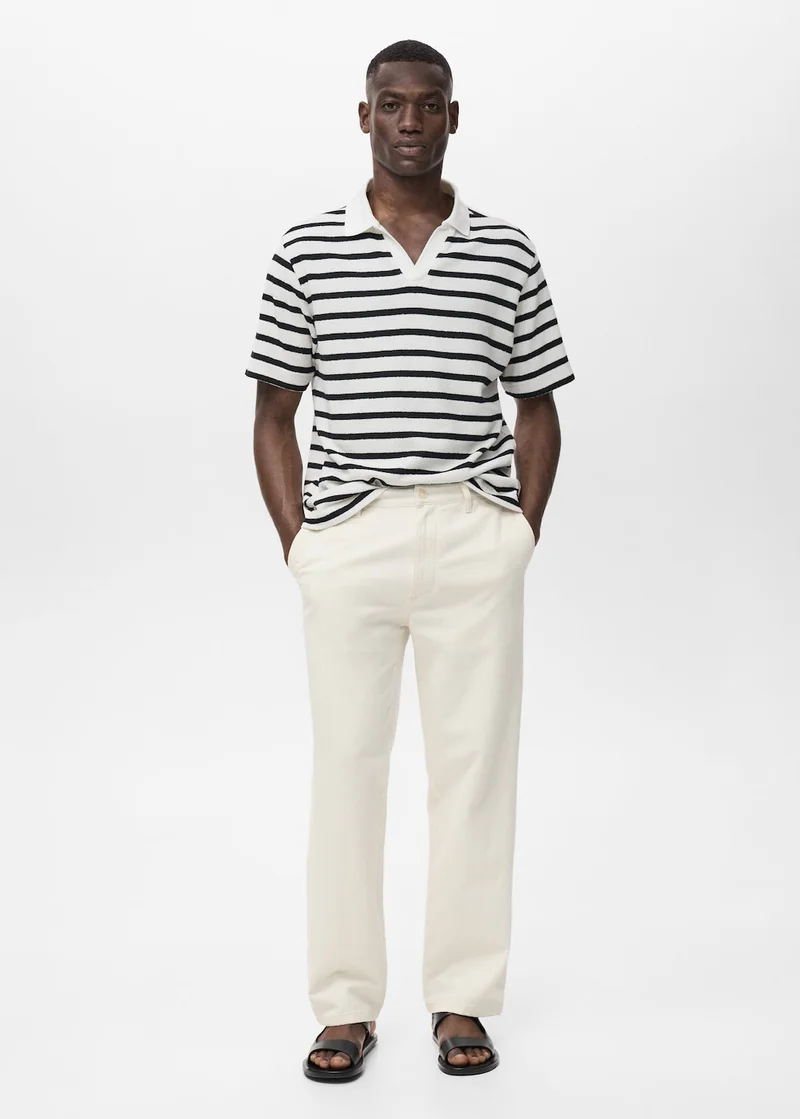 مانجو مان Regular-fit jeans made from a cotton-linen blend