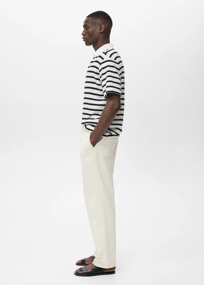 مانجو مان Regular-fit jeans made from a cotton-linen blend