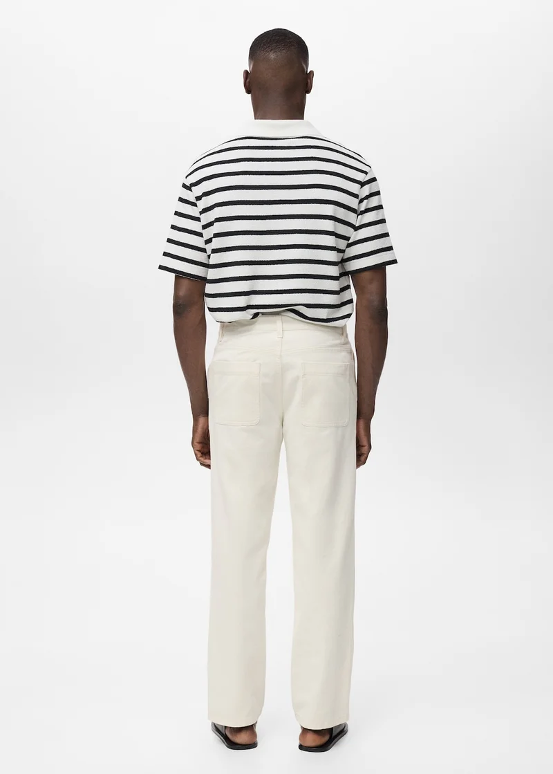 Mango Man Regular-fit jeans made from a cotton-linen blend