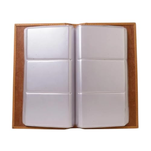 LB LEATHERBOSS Leather Executive Business Credit Card Book Holder Professional Card Organizer Clear Slots Tan - Image 1