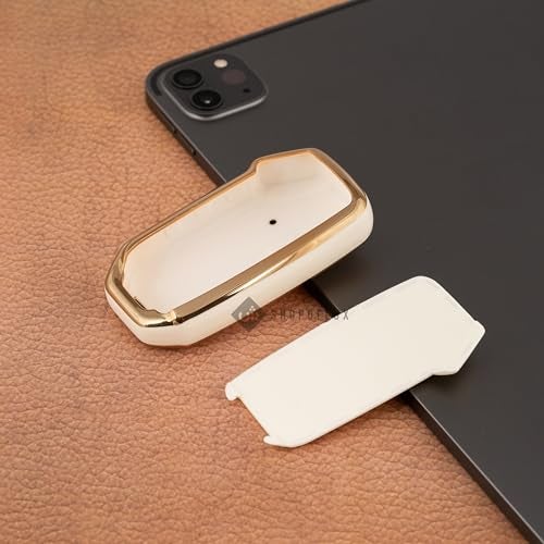 SHOPOFLUX TPU Key Cover Compatible with Kia Seltos 2024 2023 Facelift HTX | Carens ClavisX Line | Sonet Facelift 4 Button Smart Key (Black + White Pack 2) - Image 5