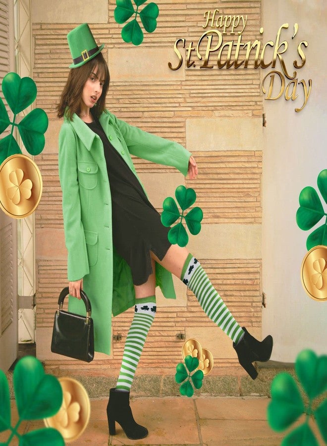 BaHoki Essentials St. Patrick's Day Socks - Knee High Irish Green - Shamrock and Clover Socks - Image 3