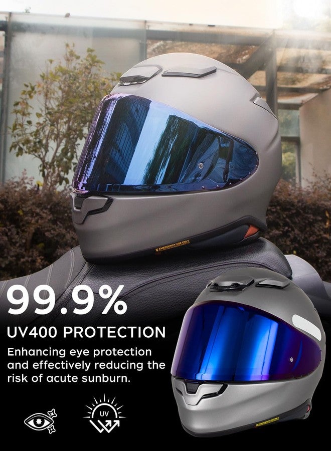 Soman RF-1400 RF 1400 Visors Shield Replacement, CWR-F2 Visor Face Shield Compatible with RF-1400 CWR-F2 Z8 NXR2 UV Protection (Blue) - Image 4