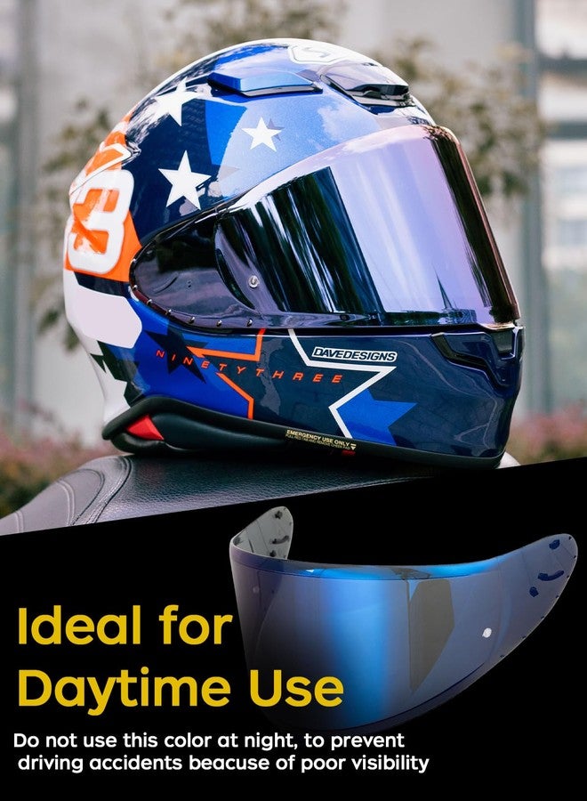 Soman RF-1400 RF 1400 Visors Shield Replacement, CWR-F2 Visor Face Shield Compatible with RF-1400 CWR-F2 Z8 NXR2 UV Protection (Blue) - Image 2