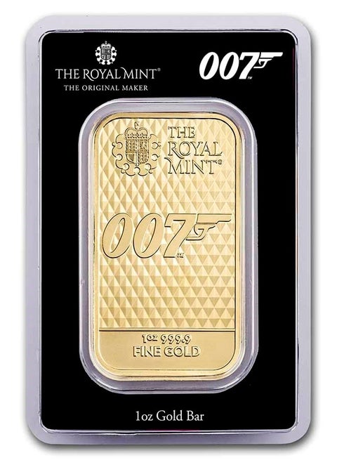 James Bond 007 "Diamond Are Forever" Gold 1 oz  Bar 9999