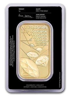 ABConcept James Bond 007 "Diamond Are Forever" Gold 1 oz  Bar 9999  - Image 2