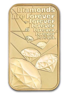ABConcept James Bond 007 "Diamond Are Forever" Gold 1 oz  Bar 9999  - Image 4