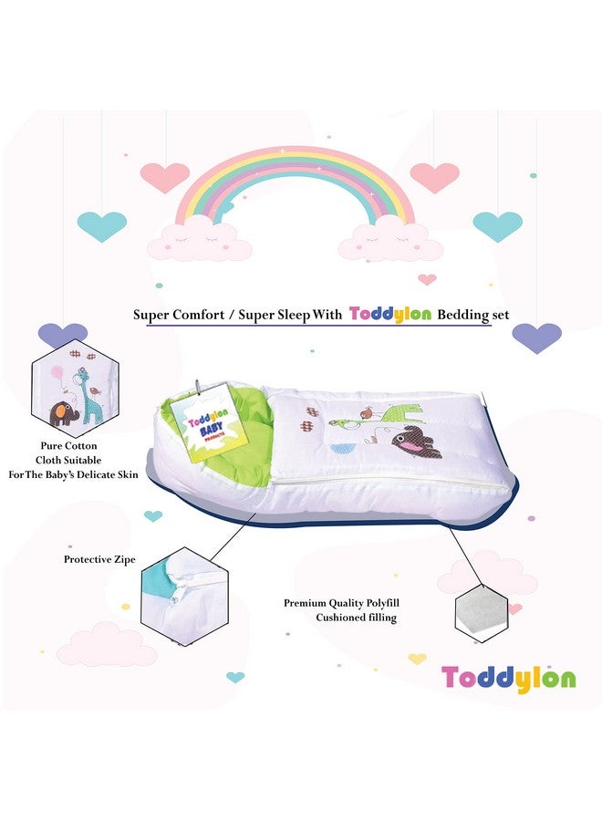 Toddylon توديلون 3 في 1 سرير أطفال كيس نوم | عش محمول | قطن | مجموعة سرير أطفال | حديثي الولادة | الرضع | سرير محمول | للأطفال من الجنسين | سرير نوم (0-6 أشهر) - Image 4