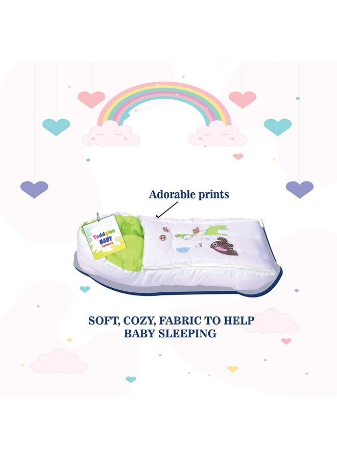 Toddylon توديلون 3 في 1 سرير أطفال كيس نوم | عش محمول | قطن | مجموعة سرير أطفال | حديثي الولادة | الرضع | سرير محمول | للأطفال من الجنسين | سرير نوم (0-6 أشهر) - Image 3