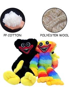 MAGIC VAULT Poppy Playtime Huggy Wuggy Plush Toy - Scary and funny plush doll,suitable for fans and friends (Black+Rainbow)  - Image 2