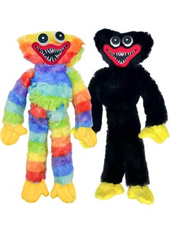 MAGIC VAULT Poppy Playtime Huggy Wuggy Plush Toy - Scary and funny plush doll,suitable for fans and friends (Black+Rainbow)  - Image 1