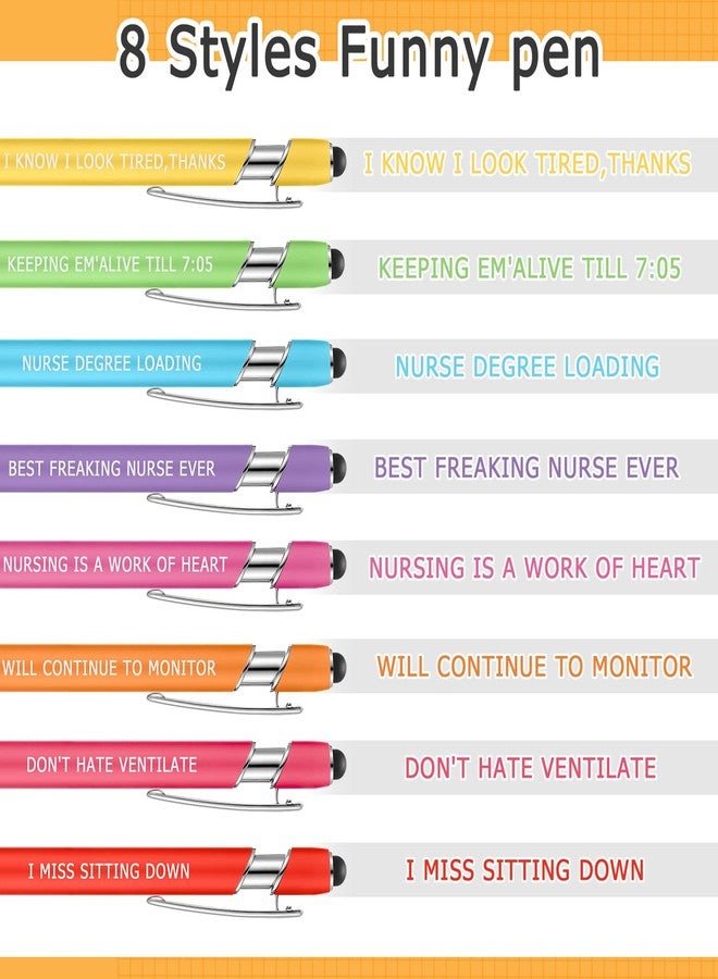 Sabary 32 Pcs Nurse Notepads with Pens Mini 16 Funny Sticky Notes 16 Ballpoint Pens Bulk Medical Themed Notebook Graduation Gift for Nursing Week Student Doctors Rn CNA LPN Women Party Favor - Image 3
